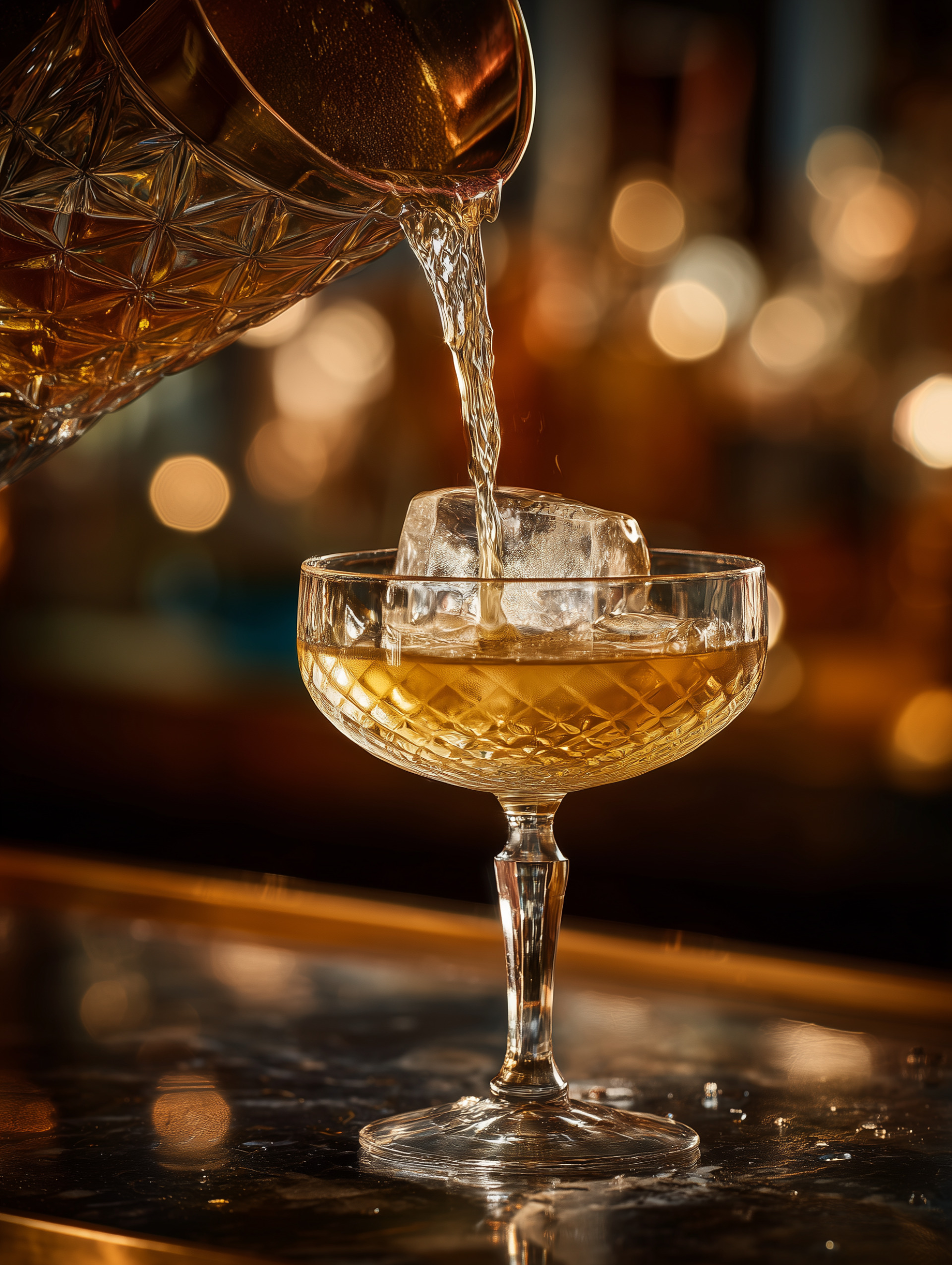 Pouring a perfect cocktail